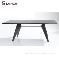 Modern Style Wood Steel Leg Dining Table RT-649